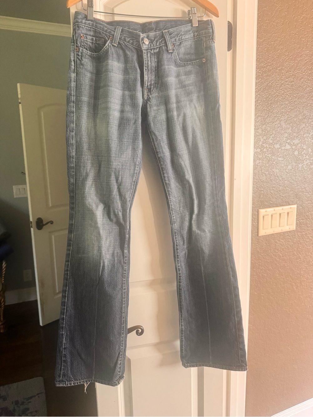 Women's Blue Washed Bootcut Jeans